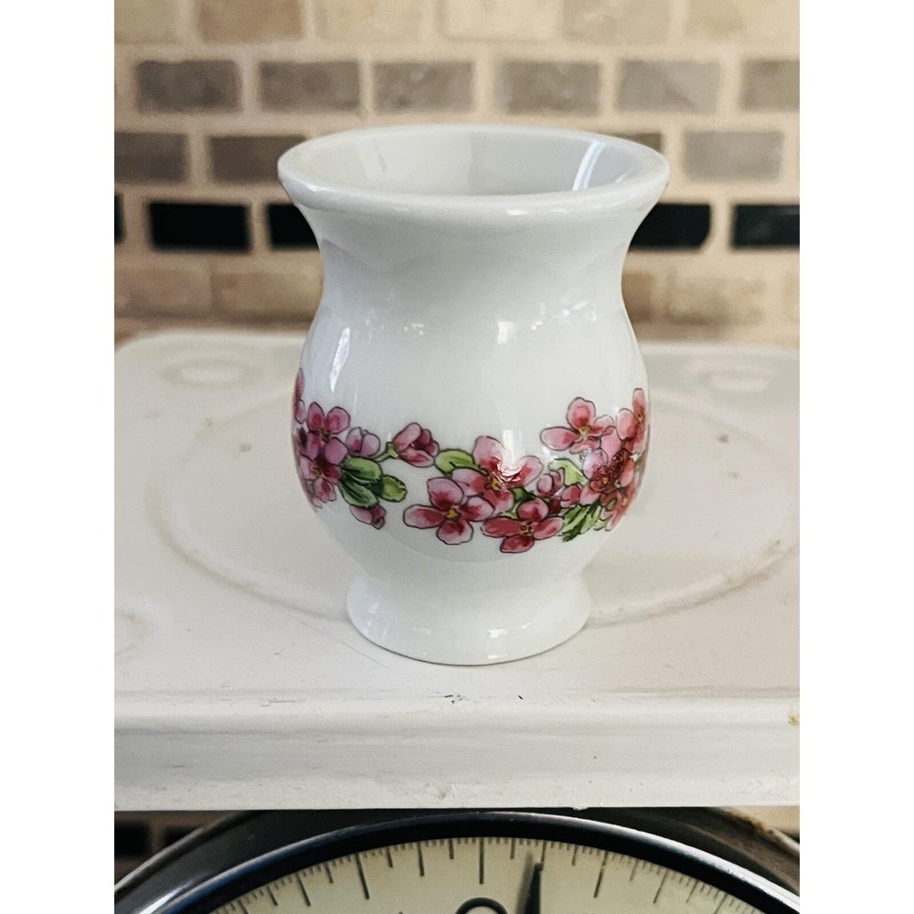 Vintage Miniature Vase by 'FUNNY DESIGN' made in‎ West Germany Pink Flowers Mini